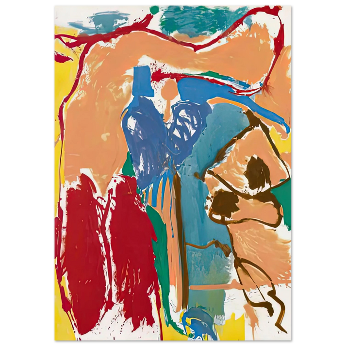 Helen Frankenthaler - Mediterranean Thoughts, 1960- Wall Art - 60x80 cm / 24x32 inches - Premium Wooden Framed Poster With Fine Art Paper-canvas - Wood frame