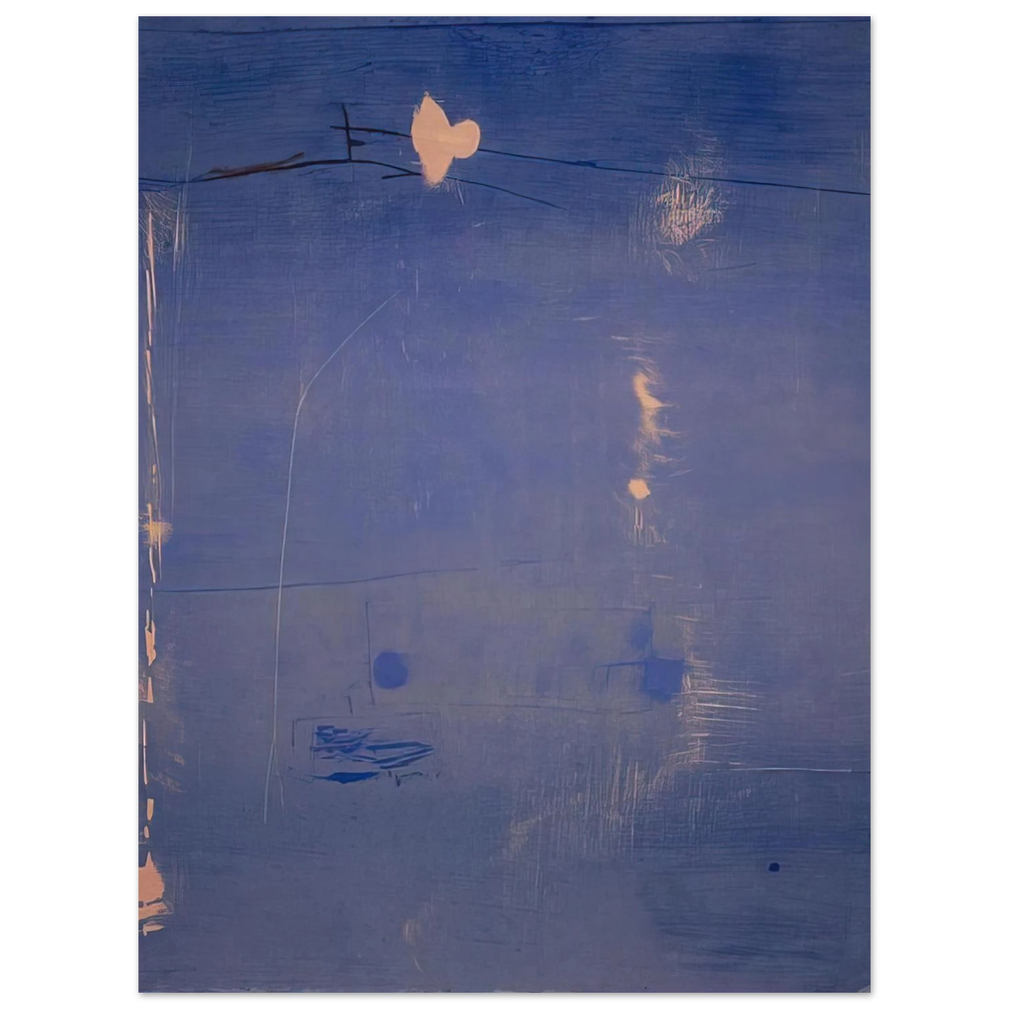Helen Frankenthaler - Cameo - 1980 Wall art - 45x60 cm / 18x24 inches - Premium Wooden Framed Poster With Fine Art Paper - Wood frame