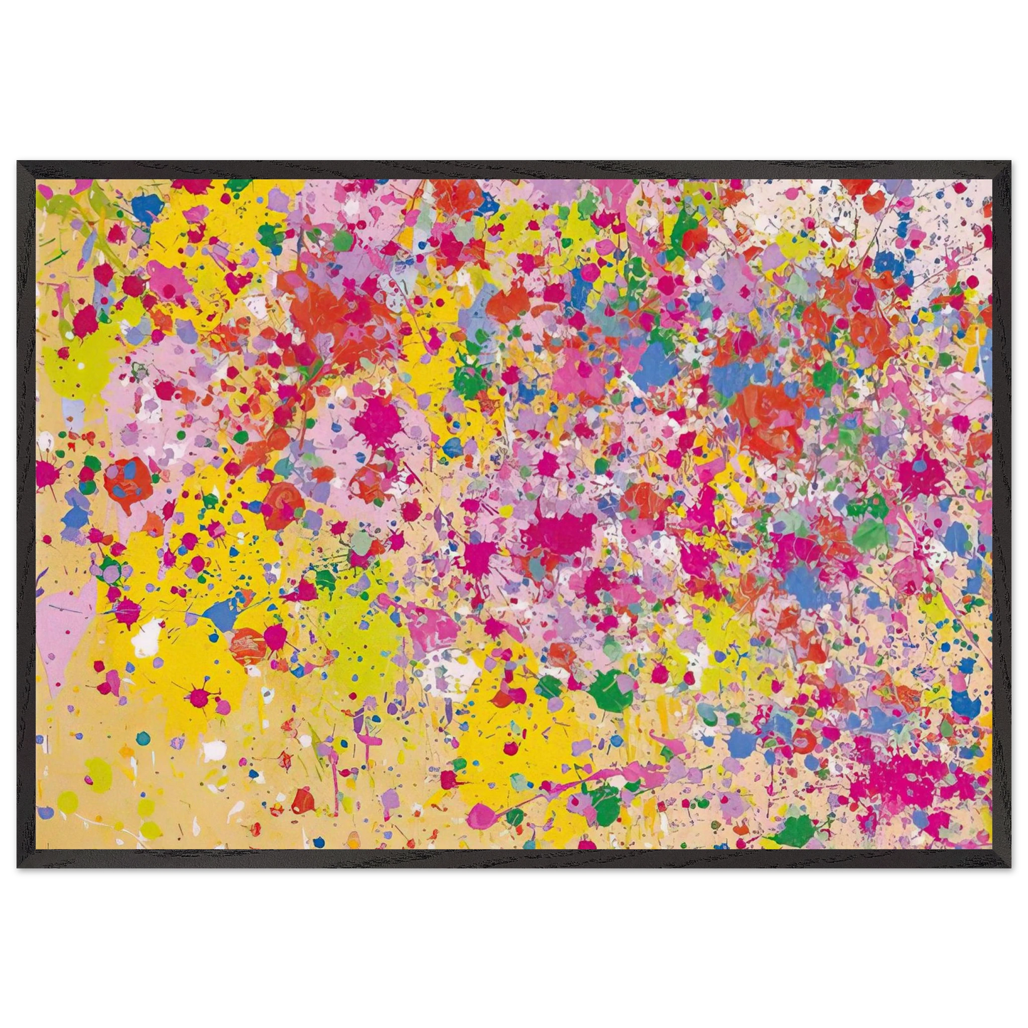 Sweet Milky Way - 1969 - Walasse Ting Framed Art Print – Black Wooden Frame - Default Title - -Framed Art Print