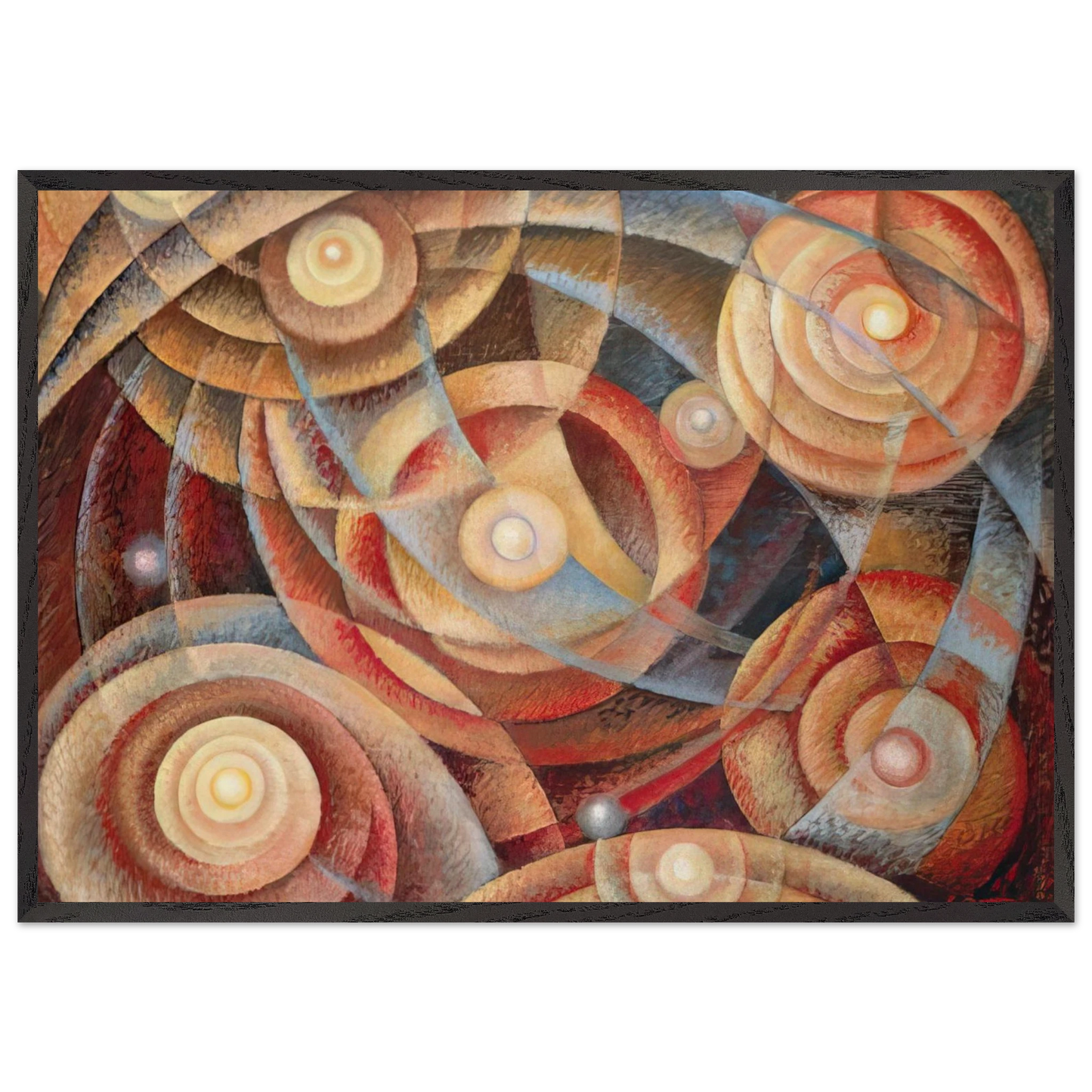 Ritmi astrali - 1916 - Gerardo Dottori Framed Art Print – Black Wooden Frame - Default Title - -Framed Art Print