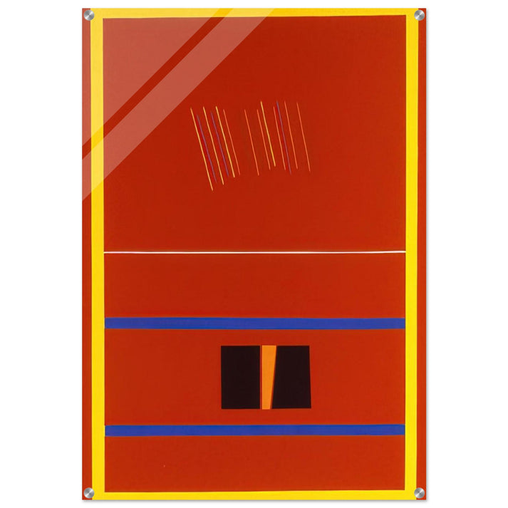 Red Painting For Romania - 1990 - Ronnie Landfield Acrylic Print - 70x100 cm / 28x40″ inches | Ronnie Landfield Wall Art | Ronnie Landfield Prints