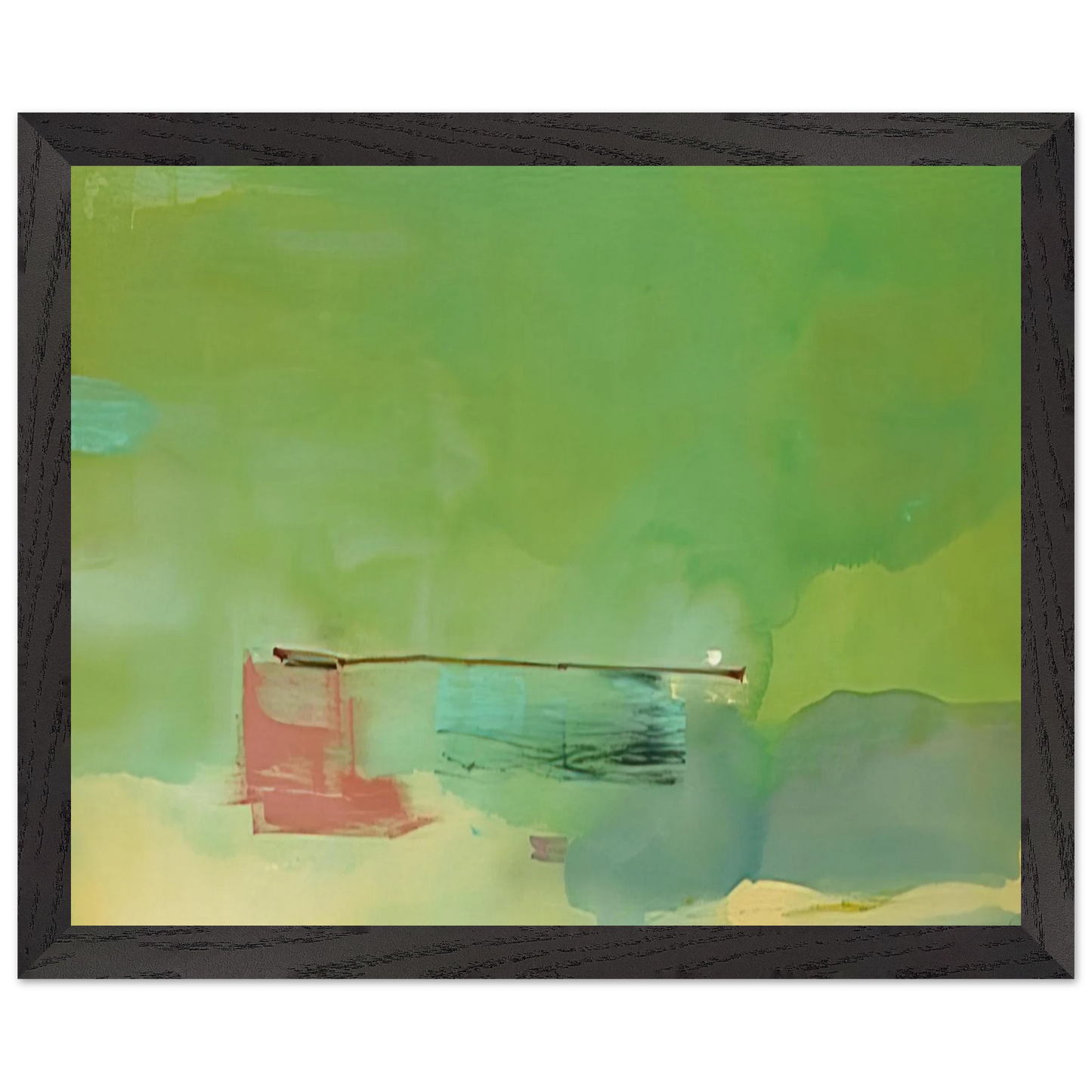 Helen Frankenthaler - Springscape - 1975 Wall art - 13x18 cm / 5x7 inches - Premium Wooden Framed Poster With Fine Art Paper - Wood frame