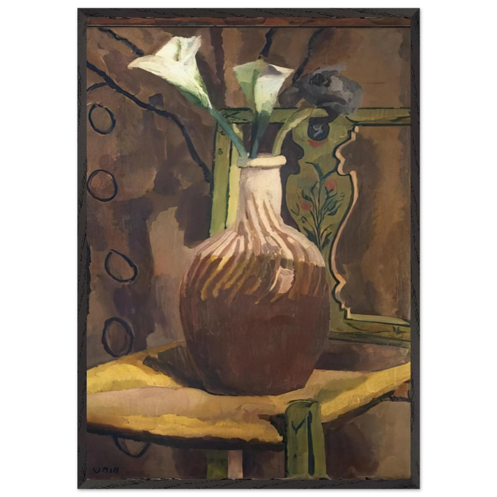 ARUM LILIES 1919 - Vanessa Bell 70x100 cm / 28x40 inches Framed Art Print – Black Wooden Frame