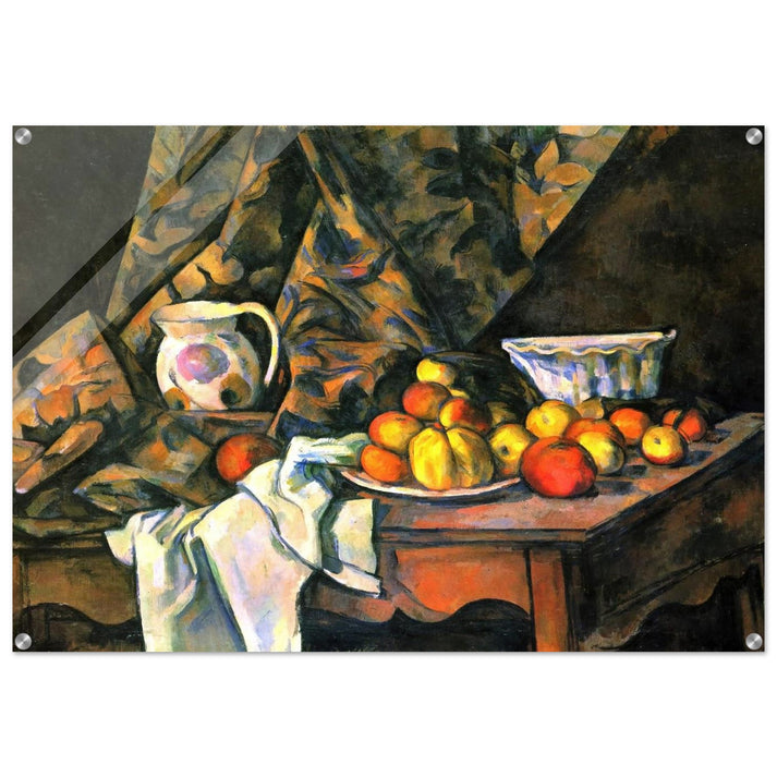 Still Life with Flower Holder - Paul Cézanne Acrylic Print - 70x100 cm / 28x40″ inches | Paul Cézanne Wall Art | Paul Cézanne Prints