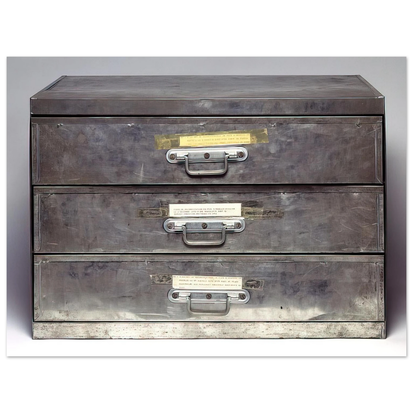 Christian Boltanski - ATTEMPT AT RECREATION THREE DRAWERS 1971 Fine Art Poster - Default Title