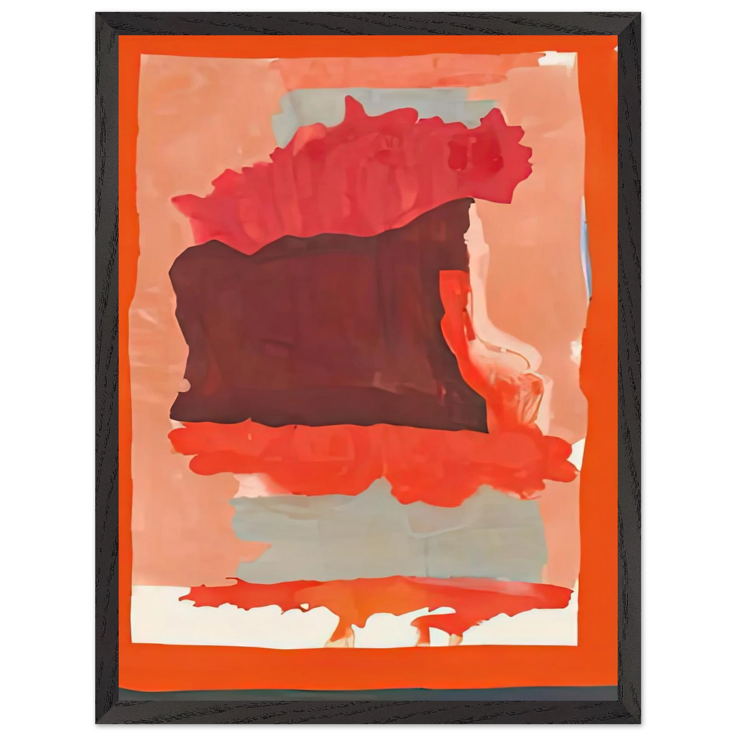 Helen Frankenthaler - Cape Orange, 1964- Wall Art - 30x40 cm / 12x16 inches - Premium Wooden Framed Poster With Fine Art Paper - Wood frame