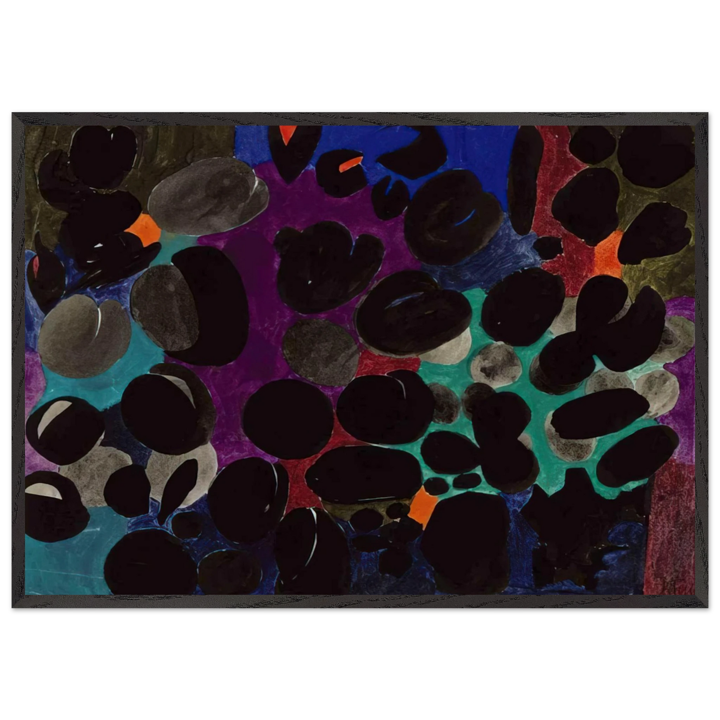 Plumen - 1957 - Johannes Itten Framed Art Print – Black Wooden Frame - Default Title - -Framed Art Print