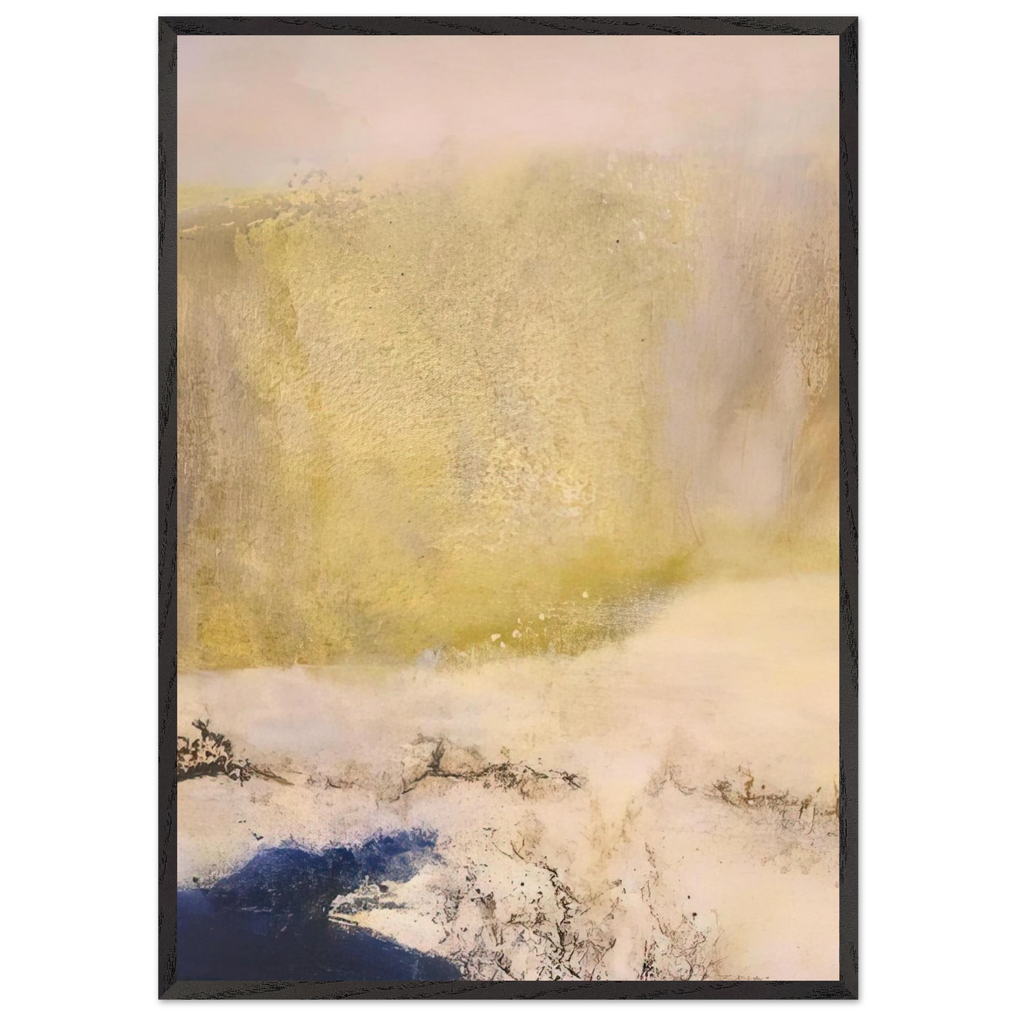 01 02 1997 1997 - Zao Wou-Ki 70x100 cm / 28x40 inches Framed Art Print – Black Wooden Frame