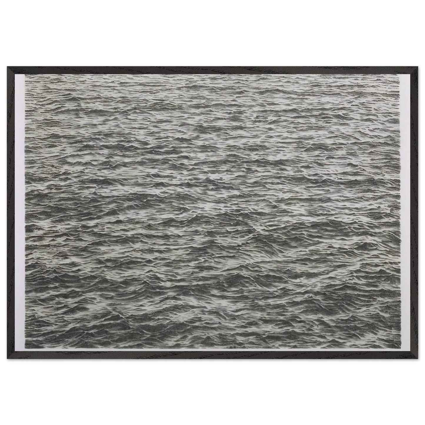 OCEAN 1975 - Vija Celmins Framed Art Print – Black Wooden Frame - Default Title - -Framed Art Print