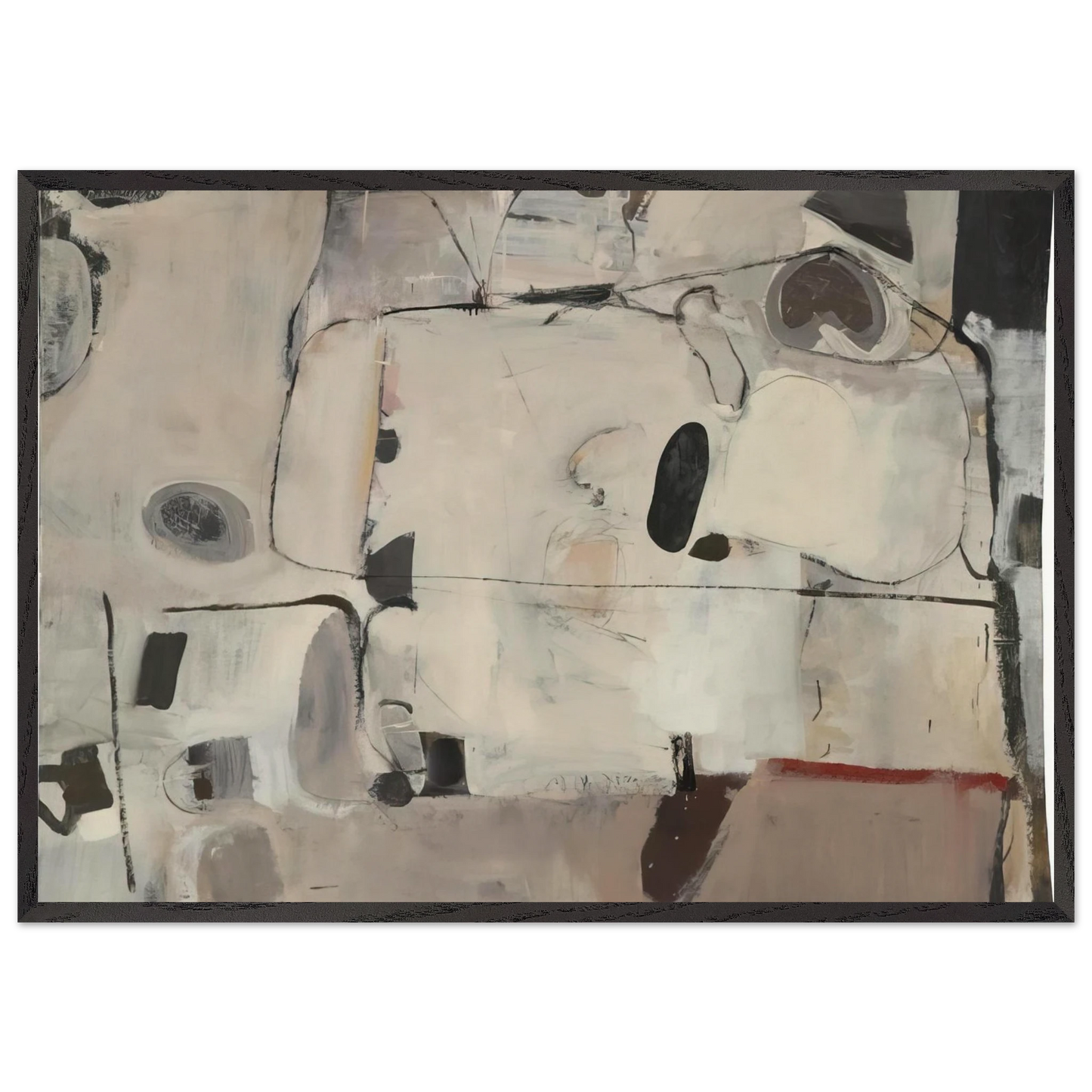 Untitled N13 - Richard Diebenkorn 70x100 cm / 28x40 inches Framed Art Print – Black Wooden Frame