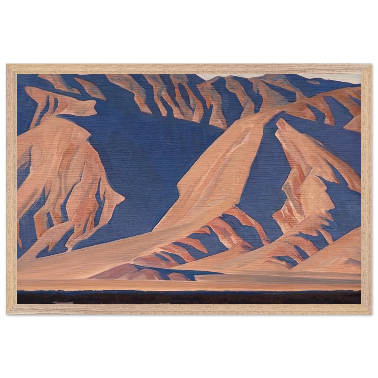 Maynard Dixon - INYO MOUNTAINS 1944 Wall art - 45x60 cm / 18x24 inches - Premium Wooden Framed Poster With Fine Art Paper-canvas - Black frame