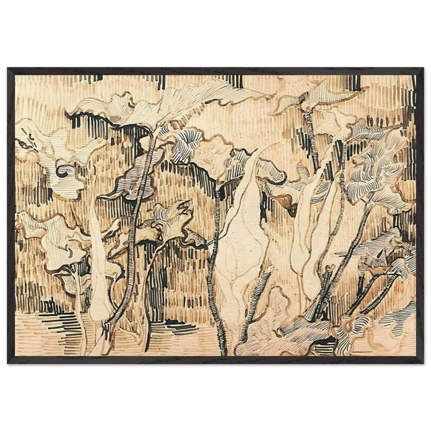 Arums - Vincent van Gogh Framed Art Print – Black Wooden Frame - Default Title - -Framed Art Print