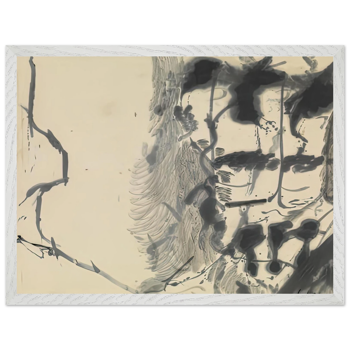 Helen Frankenthaler - New York Bamboo, 1957- Wall Art - 30x40 cm / 12x16 inches - Premium Wooden Framed Poster With Fine Art Paper - Black frame