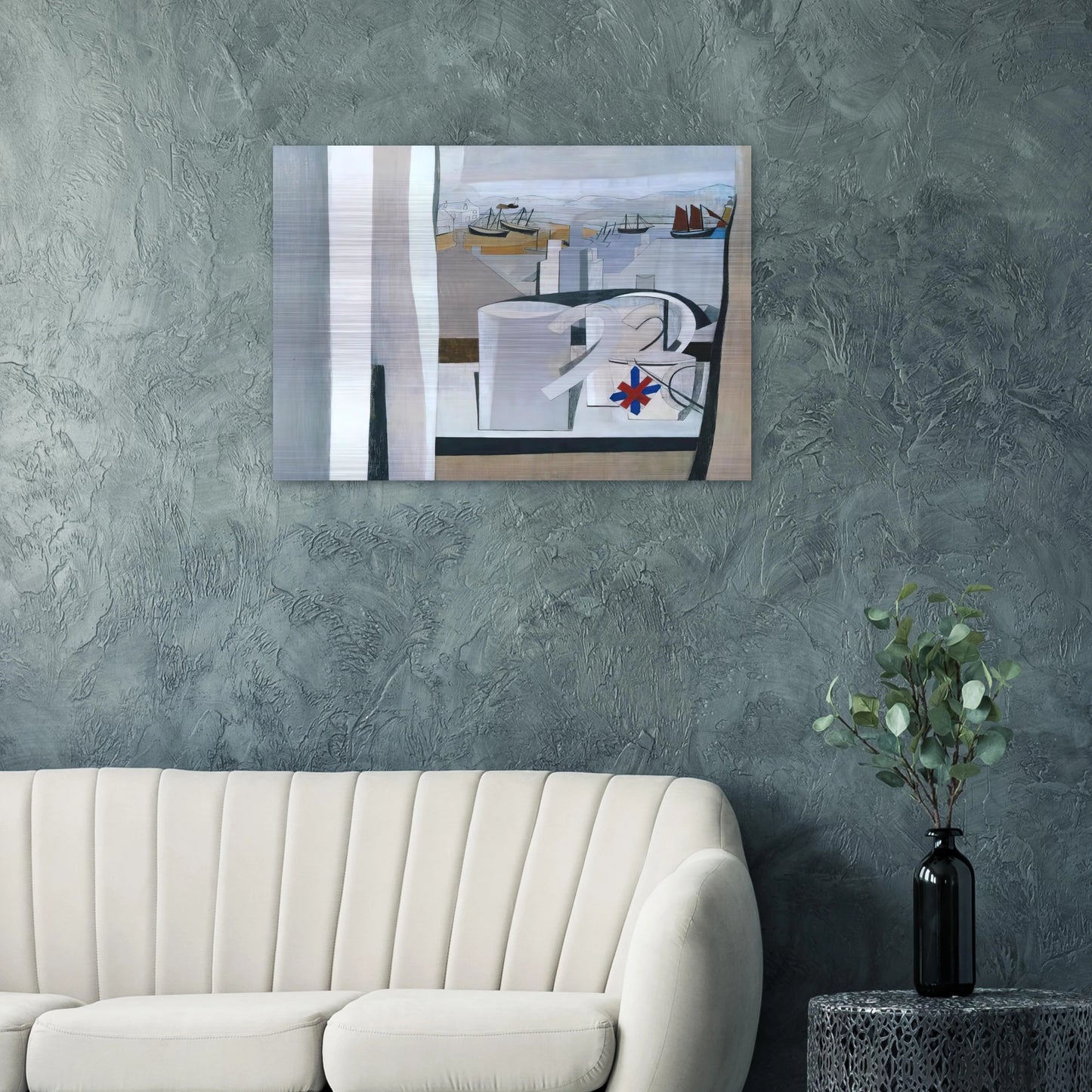 1943-45 St Ives, Cornwall - 1945 - Ben Nicholson Brushed Aluminum Print - 70x100 cm / 28x40 inches | Ben Nicholson Aluminum Print | Ben Nicholson Prints