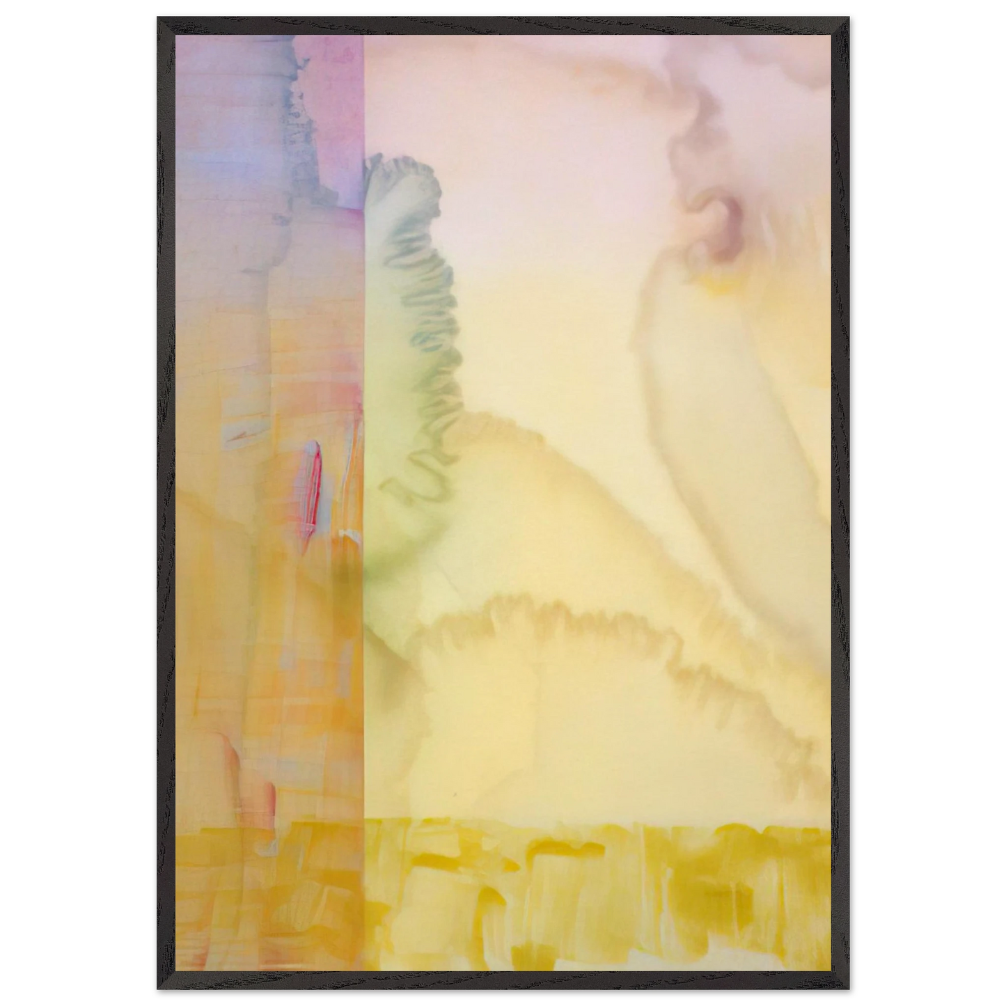 Goldenrods - 1975 - Ronnie Landfield 70x100 cm / 28x40 inches Framed Art Print – Black Wooden Frame