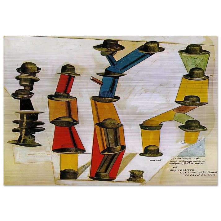 The hat makes the man - Max Ernst Brushed Aluminum Print - 70x100 cm / 28x40 inches | Max Ernst Aluminum Print | Max Ernst Prints