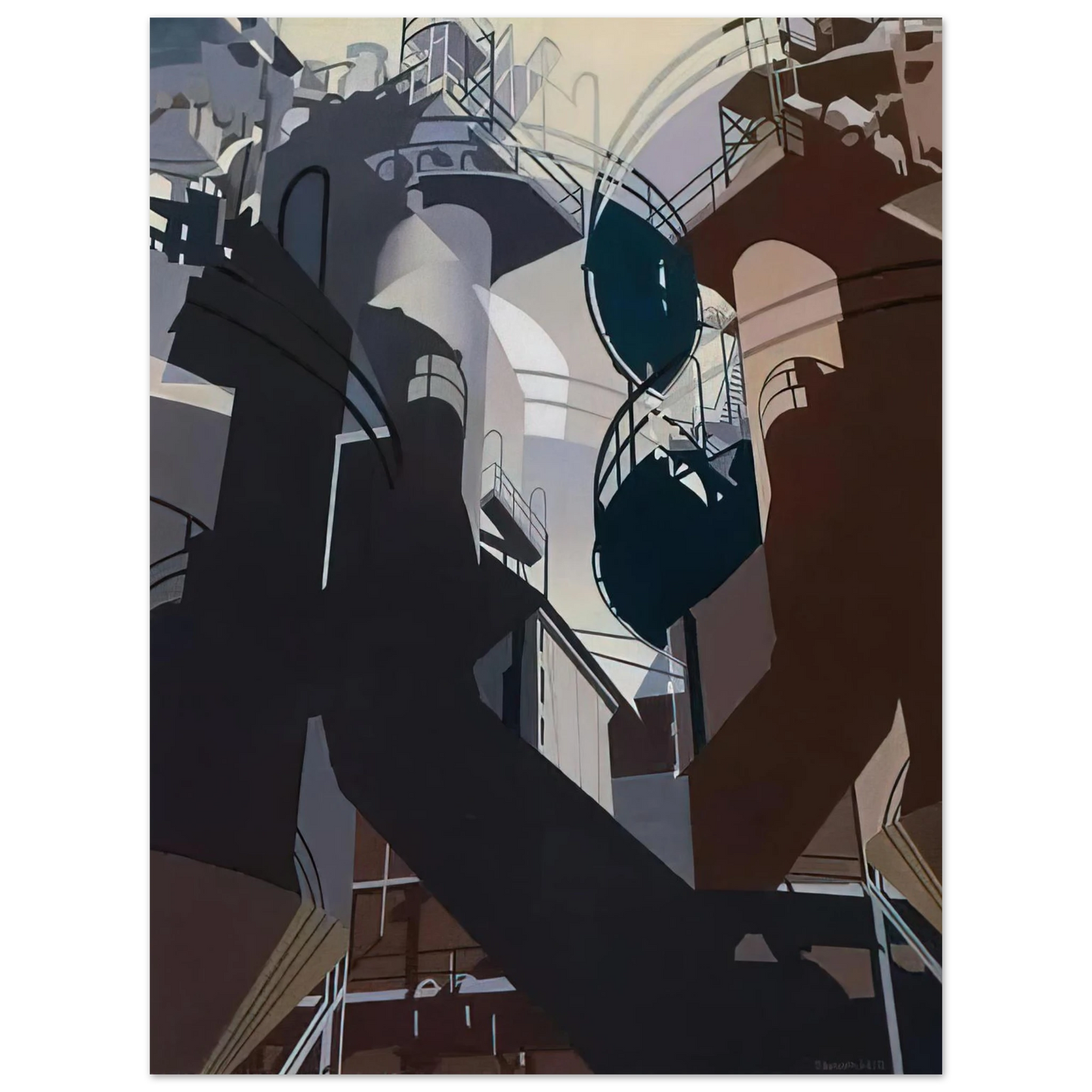 Charles Sheeler - Ore Into Iron - 1953 Fine Art Poster - Default Title