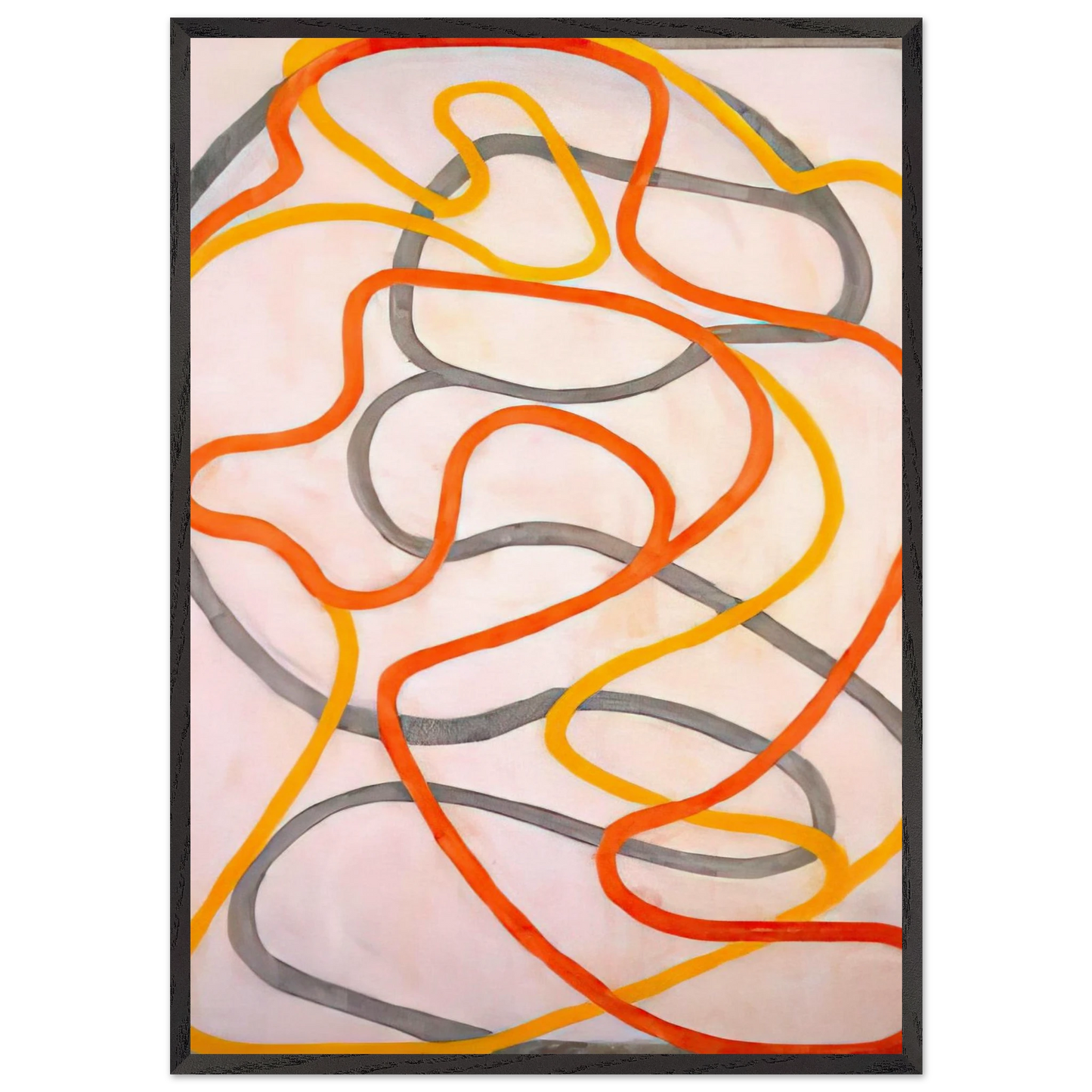 Attendant 5 - 1999 - Brice Marden 70x100 cm / 28x40 inches Framed Art Print – Black Wooden Frame