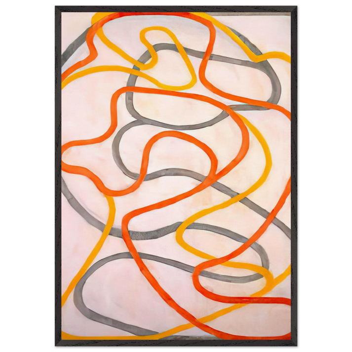 Attendant 5 - 1999 - Brice Marden 70x100 cm / 28x40 inches Framed Art Print – Black Wooden Frame