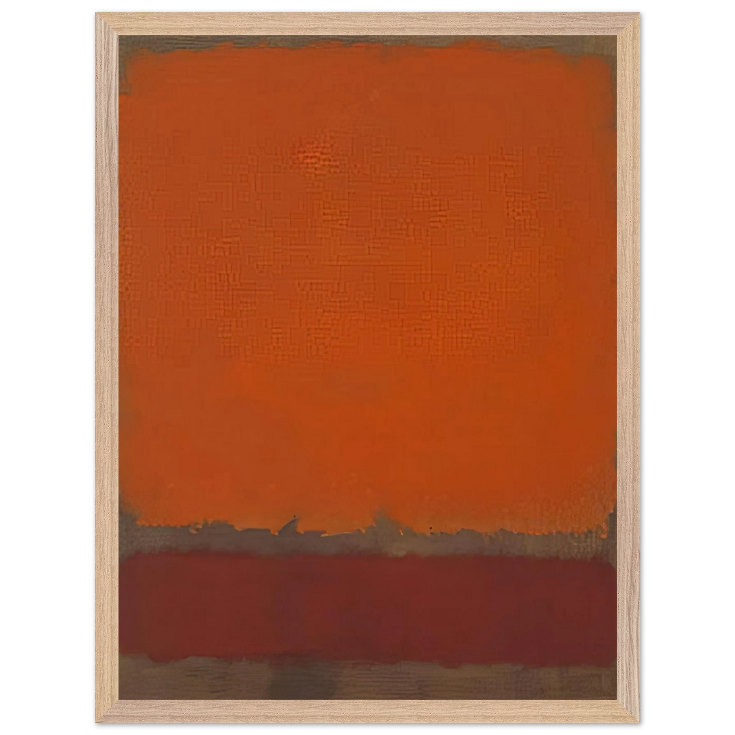Mark Rothko - Ochre and Red on Red - 1962 Wall Art - 60x80 cm / 24x32 inches - Premium Wooden Framed Poster With Fine Art Paper-canvas - Wood frame