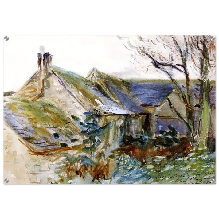 Cottage at Fairford, Gloucestershire - John Singer Sargent Acrylic Print - 70x100 cm / 28x40″ inches