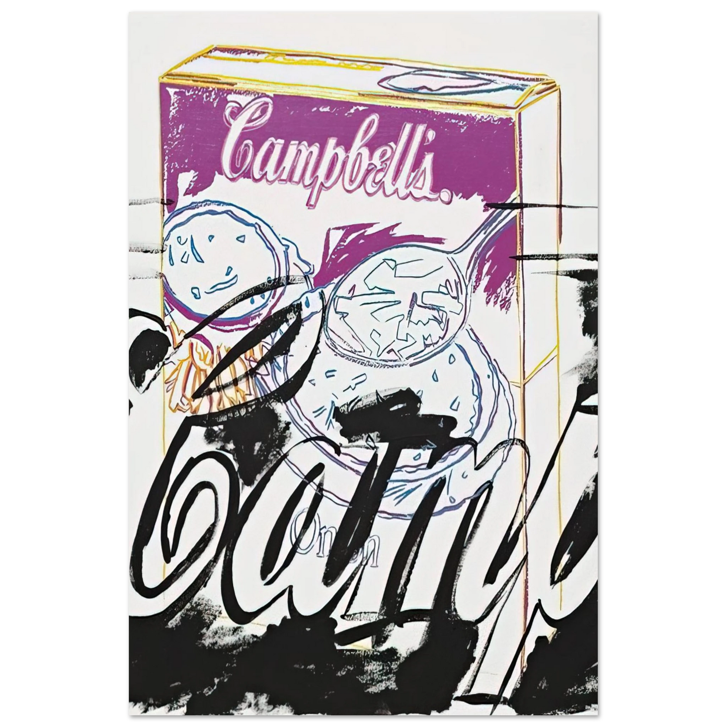 Andy Warhol - Campell's Onion Soup Box Fine Art Poster - 75x100 cm / 30x40 inches