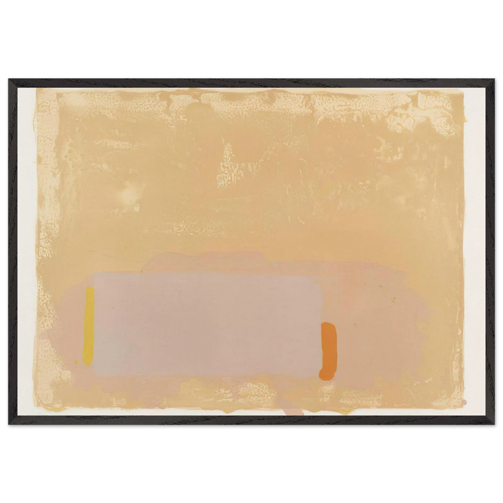 Brown-Beige-Pink - 1971 - John Hoyland 70x100 cm / 28x40 inches Framed Art Print – Black Wooden Frame