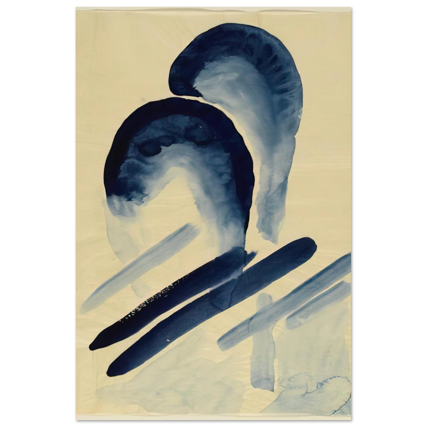 Georgia O'Keeffe - Blue-03 Fine Art Poster - 75x100 cm / 30x40 inches