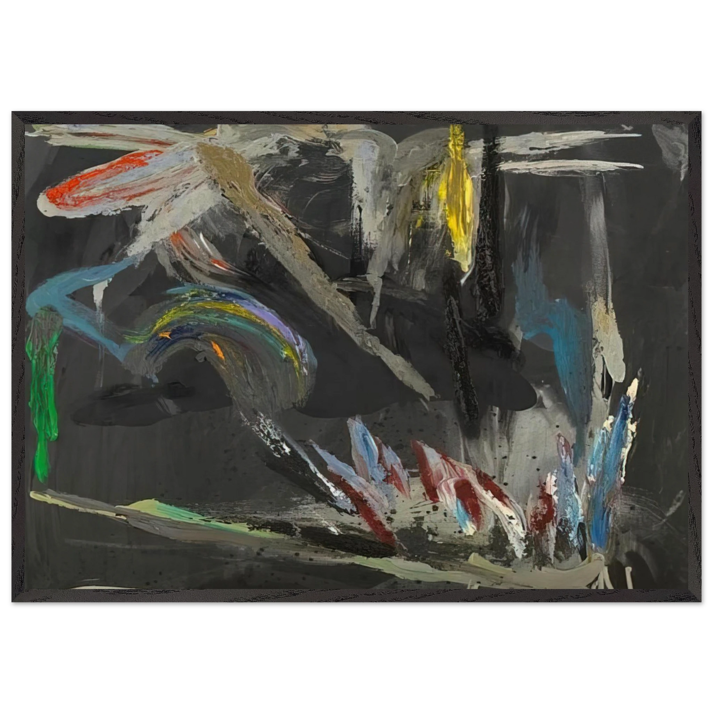 Take That Back Black 282 - 1984 - Stephen Mueller Framed Art Print – Black Wooden Frame - Default Title - -Framed Art Print