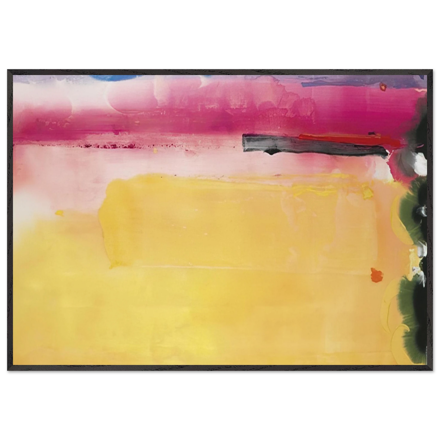 Helen Frankenthaler - Black-Eyed Susan - 1988 Wall art - 30x45 cm / 12x18 inches - Premium Wooden Framed Poster With Fine Art Paper - Black frame
