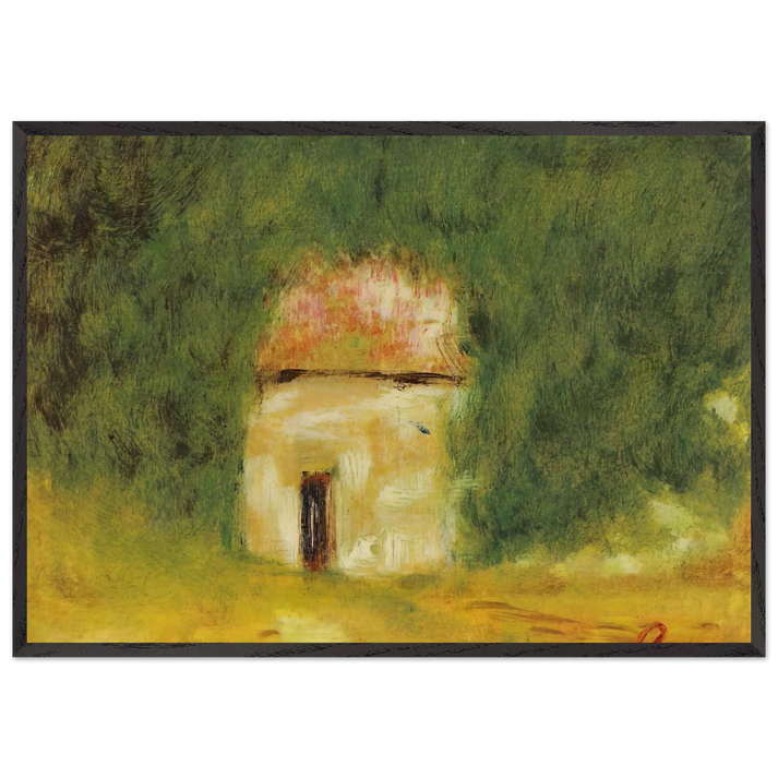 The Little House - Pierre-Auguste Renoir 70x100 cm / 28x40 inches Framed Art Print – Black Wooden Frame