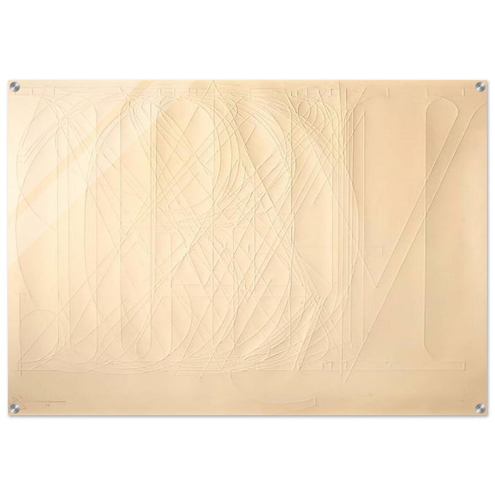 ALPHABET 1969 - Jasper Johns Acrylic Print - 70x100 cm / 28x40″ inches