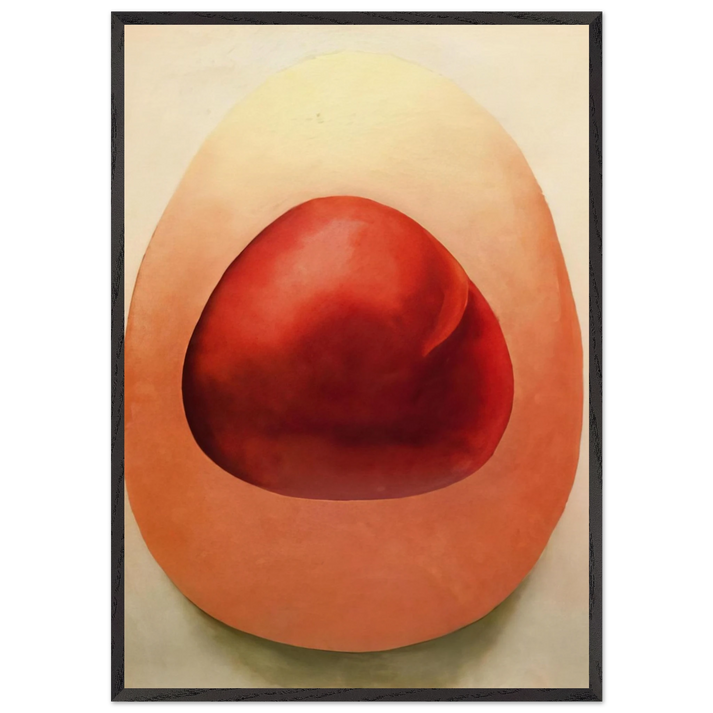 Red and Pink Rocks - Georgia OKeeffe 70x100 cm / 28x40 inches Framed Art Print – Black Wooden Frame