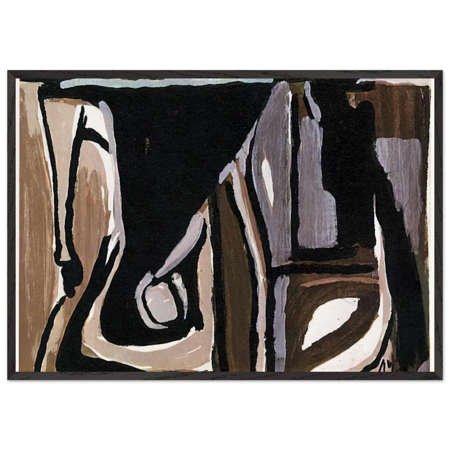 Nocturne - 1981 - Bram van Velde Framed Art Print – Black Wooden Frame - Default Title - -Framed Art Print