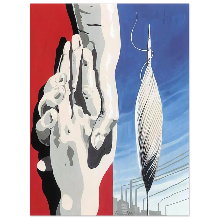 Rene Magritte - PROJECT OF POSTER THE CENTER OF TEXTILE WORKERS IN BELGIUM 1938 1 75x100 cm / 30x40inches Fine Art Poster