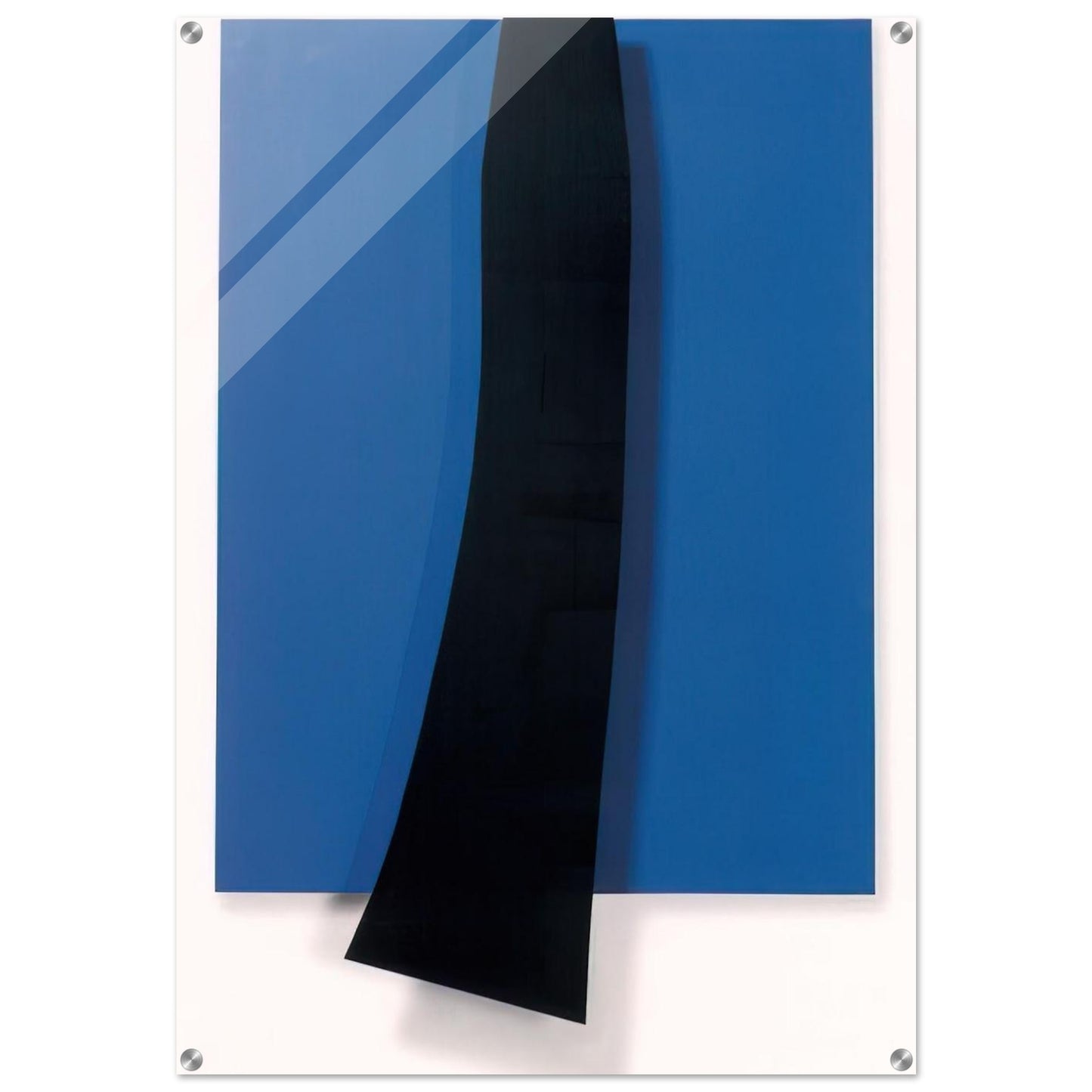 Black over Blue - Ellsworth Kelly Acrylic Print - 70x100 cm / 28x40″ inches