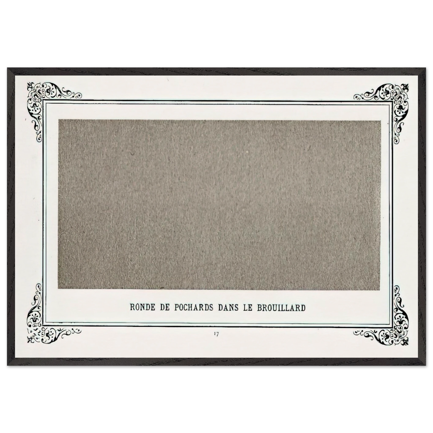 Band of Greyfriars in the Fog Band Of Dusty Drunks In The Fog - Alphonse Allais 70x100 cm / 28x40 inches Framed Art Print – Black Wooden Frame