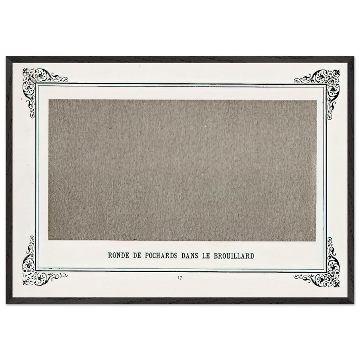 Band of Greyfriars in the Fog Band Of Dusty Drunks In The Fog - Alphonse Allais 70x100 cm / 28x40 inches Framed Art Print – Black Wooden Frame