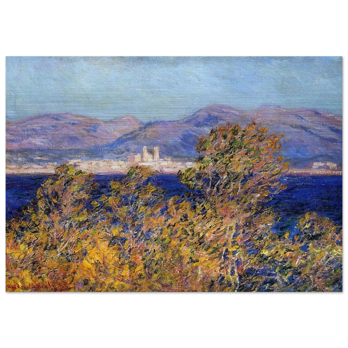 Antibes Seen from the Cape, Mistral Wind - claude monet Brushed Aluminum Print - 70x100 cm / 28x40 inches | claude monet Aluminum Print | claude monet Prints