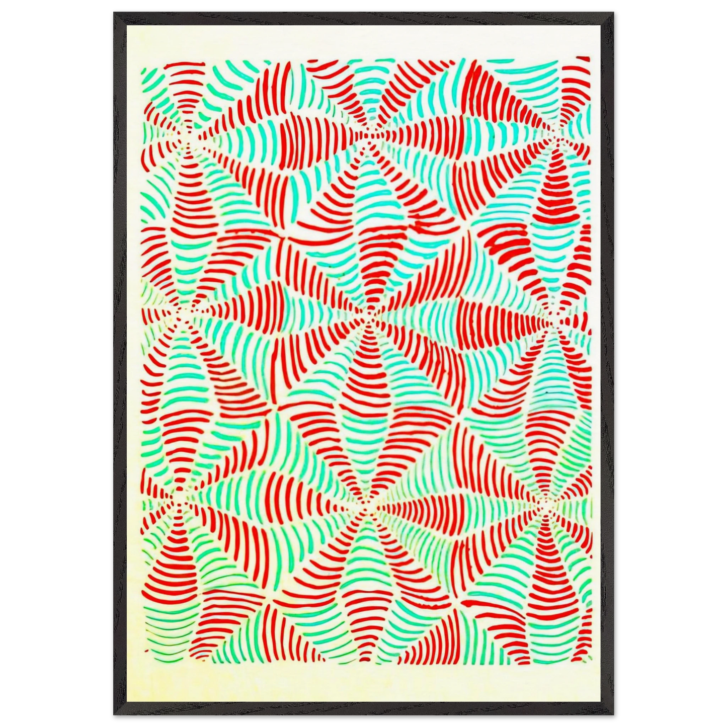 COMPOSITION 16 - Sonia Delaunay Framed Art Print – Black Wooden Frame - Default Title - -Framed Art Print