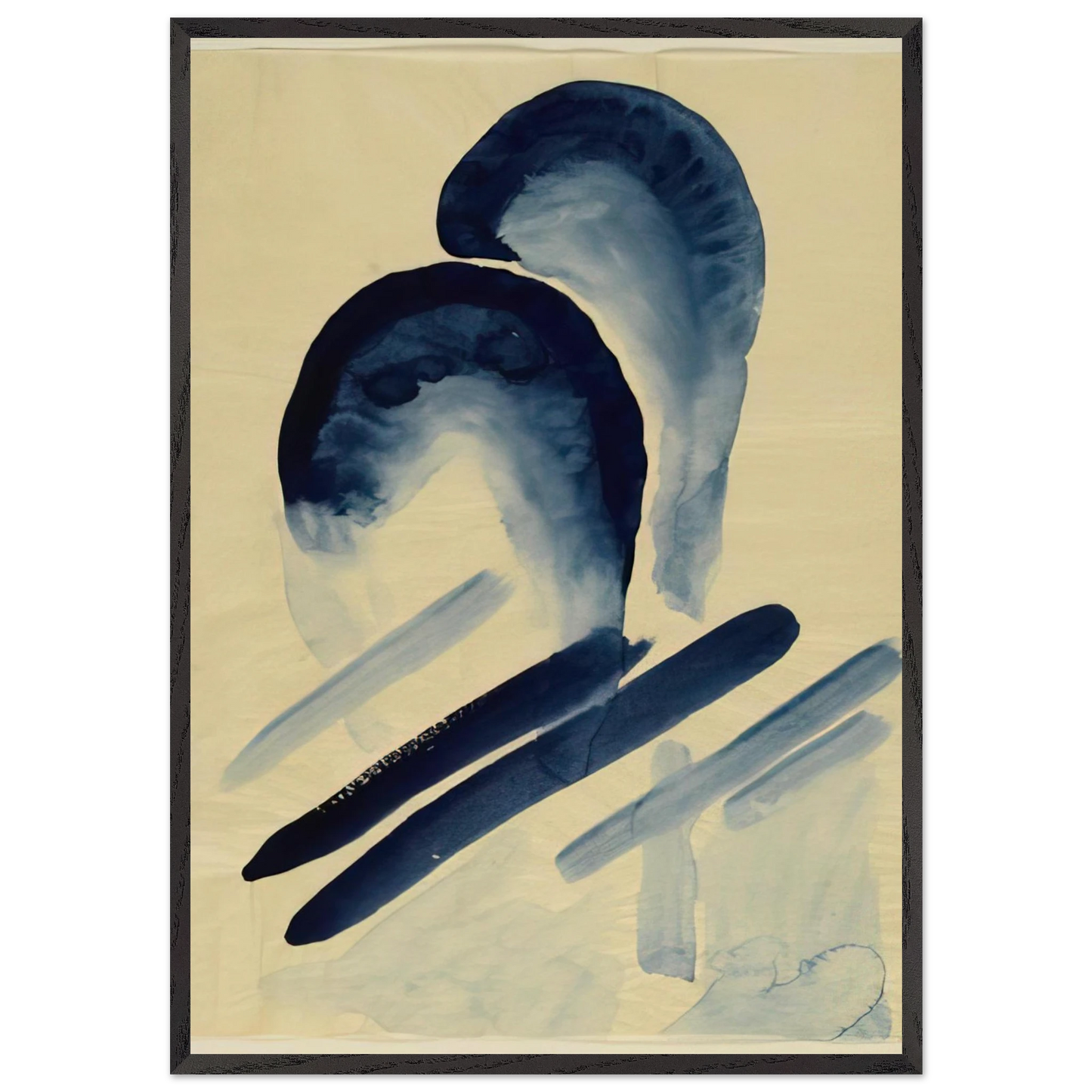 Blue-03 - Georgia OKeeffe 70x100 cm / 28x40 inches Framed Art Print – Black Wooden Frame