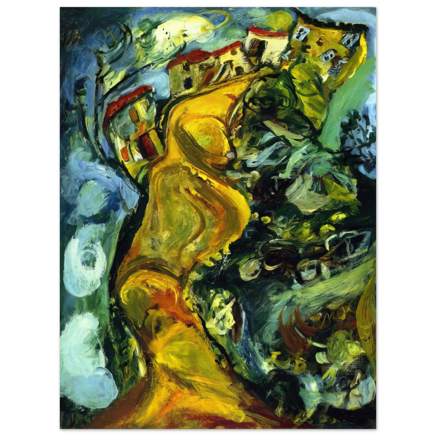 Chaim Soutine - STREET AT CAGNES 1923 Fine Art Poster - Default Title
