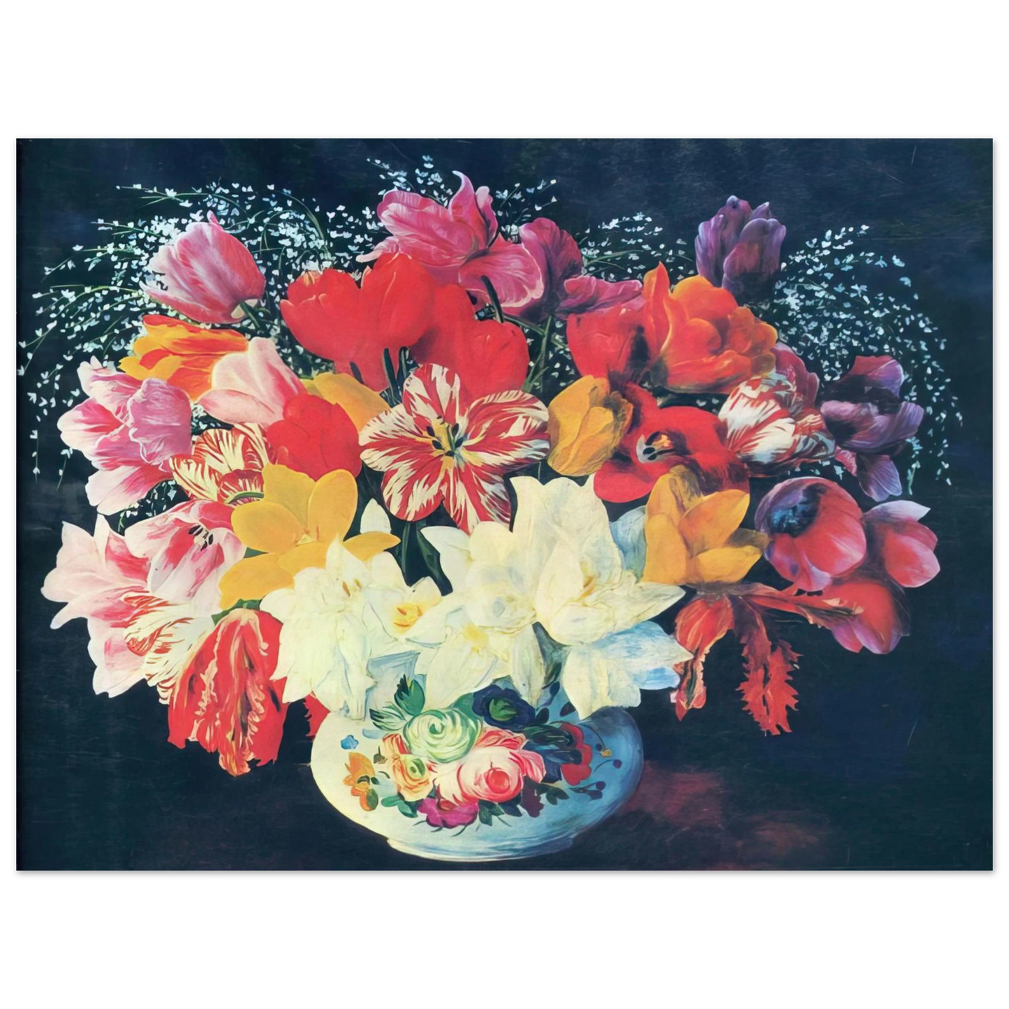 Moise Kisling - GRAND BOUQUET OF TULIPS 1952 Fine Art Poster - Default Title