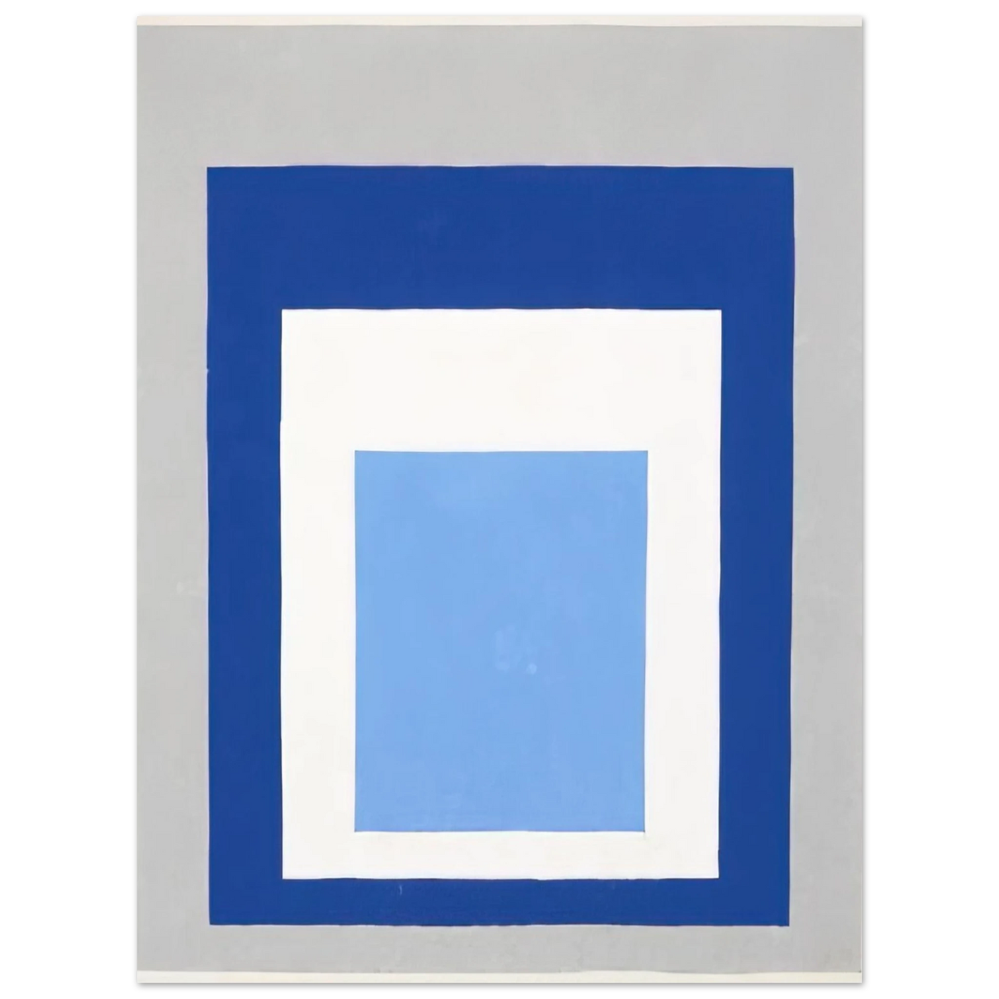 Josef Albers - HOMAGE TO THE SQUARE BLUE WHITE GREY 1951 Fine Art Poster - Default Title