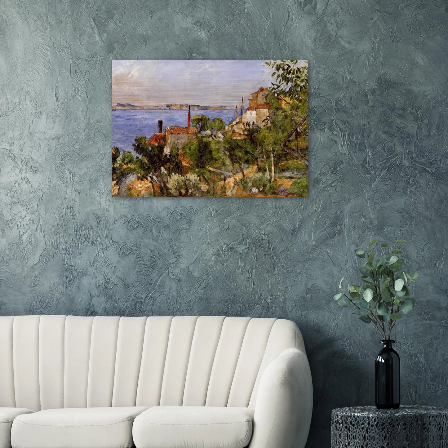 Landscape. Study after Nature - Paul Cézanne Brushed Aluminum Print - 70x100 cm / 28x40 inches | Paul Cézanne Aluminum Print | Paul Cézanne Prints