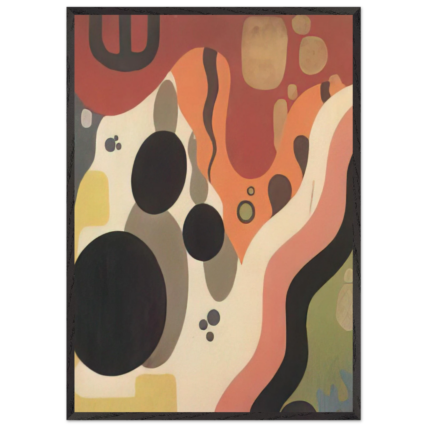 Small table upper surface - 1920 - Julius Evola Framed Art Print – Black Wooden Frame - Default Title - -Framed Art Print