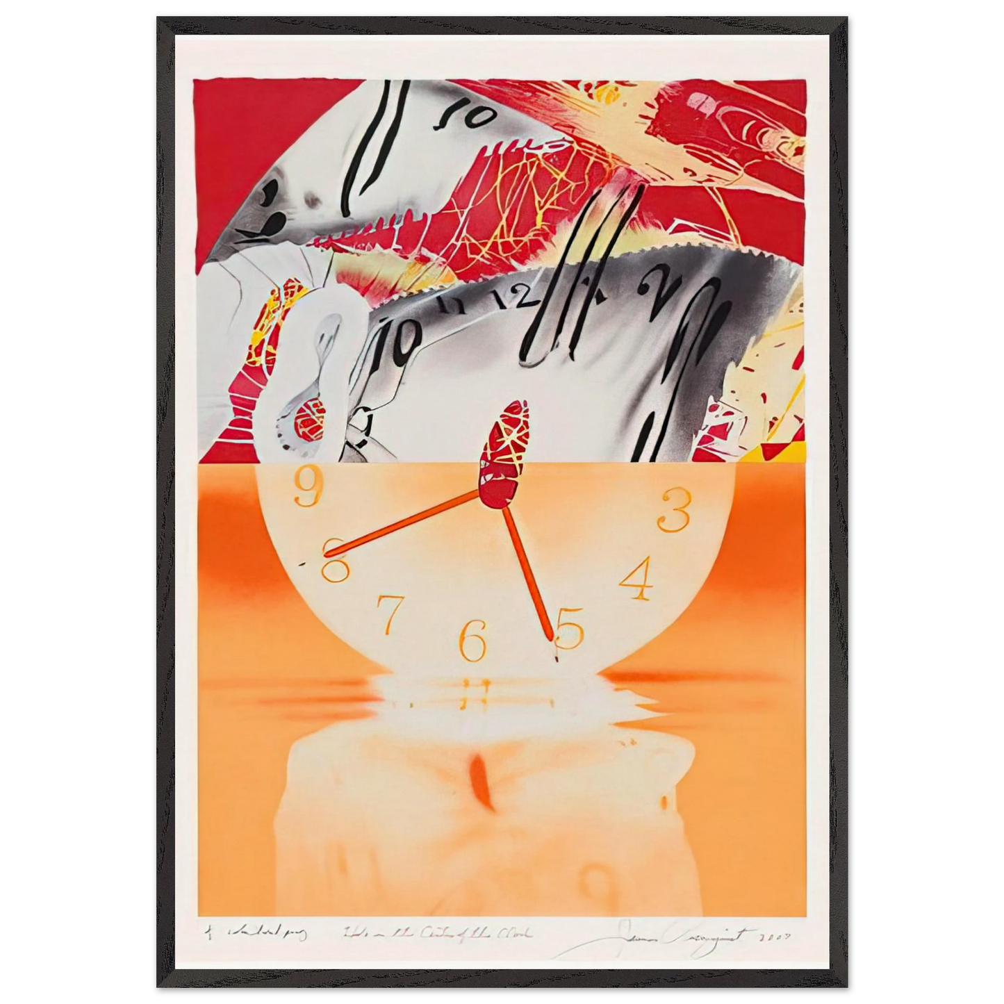 Hole in the Center of the Clock - James Rosenquist 70x100 cm / 28x40 inches Framed Art Print – Black Wooden Frame