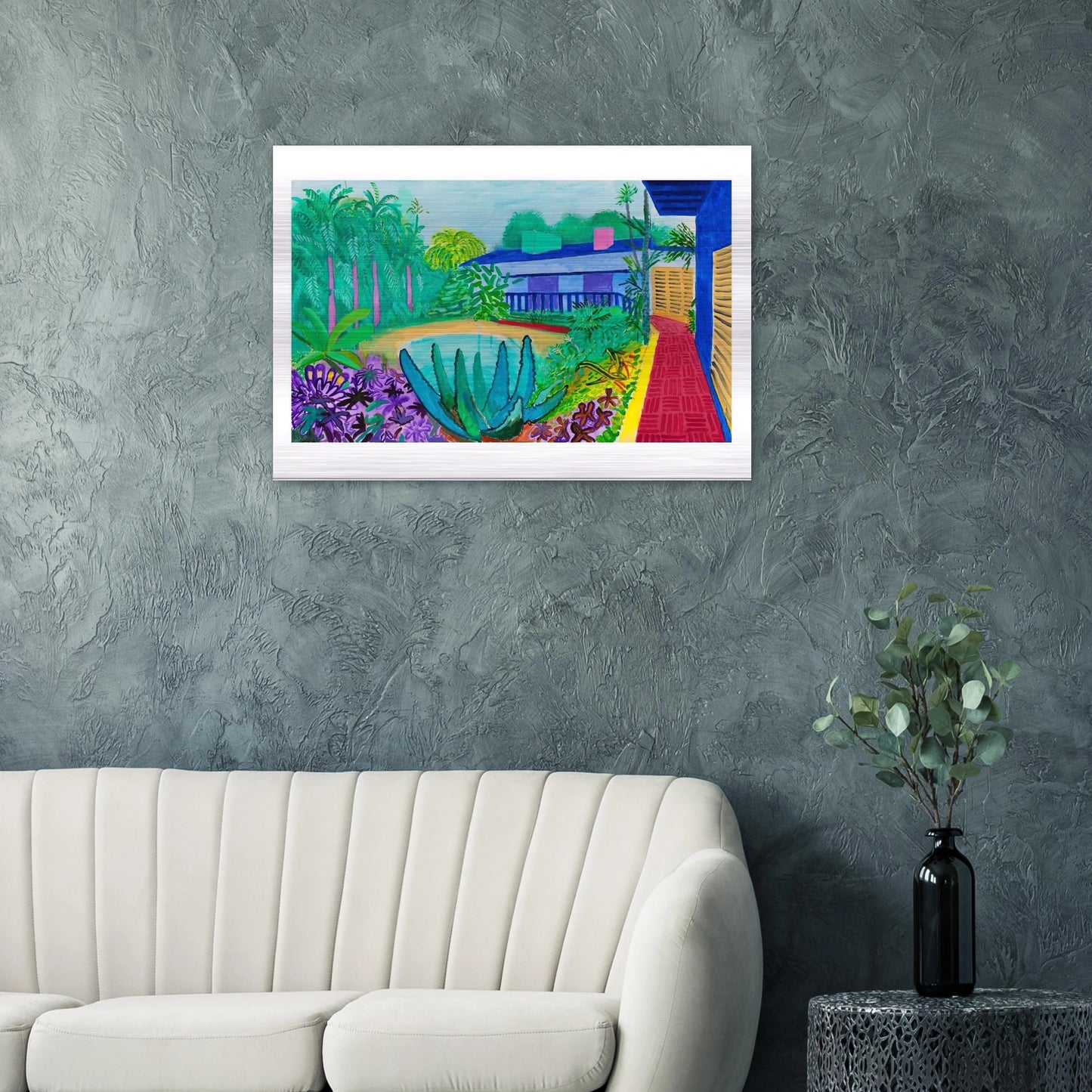 David Hockney - David Hockney Brushed Aluminum Print - 70x100 cm / 28x40 inches | David Hockney Aluminum Print | David Hockney Prints