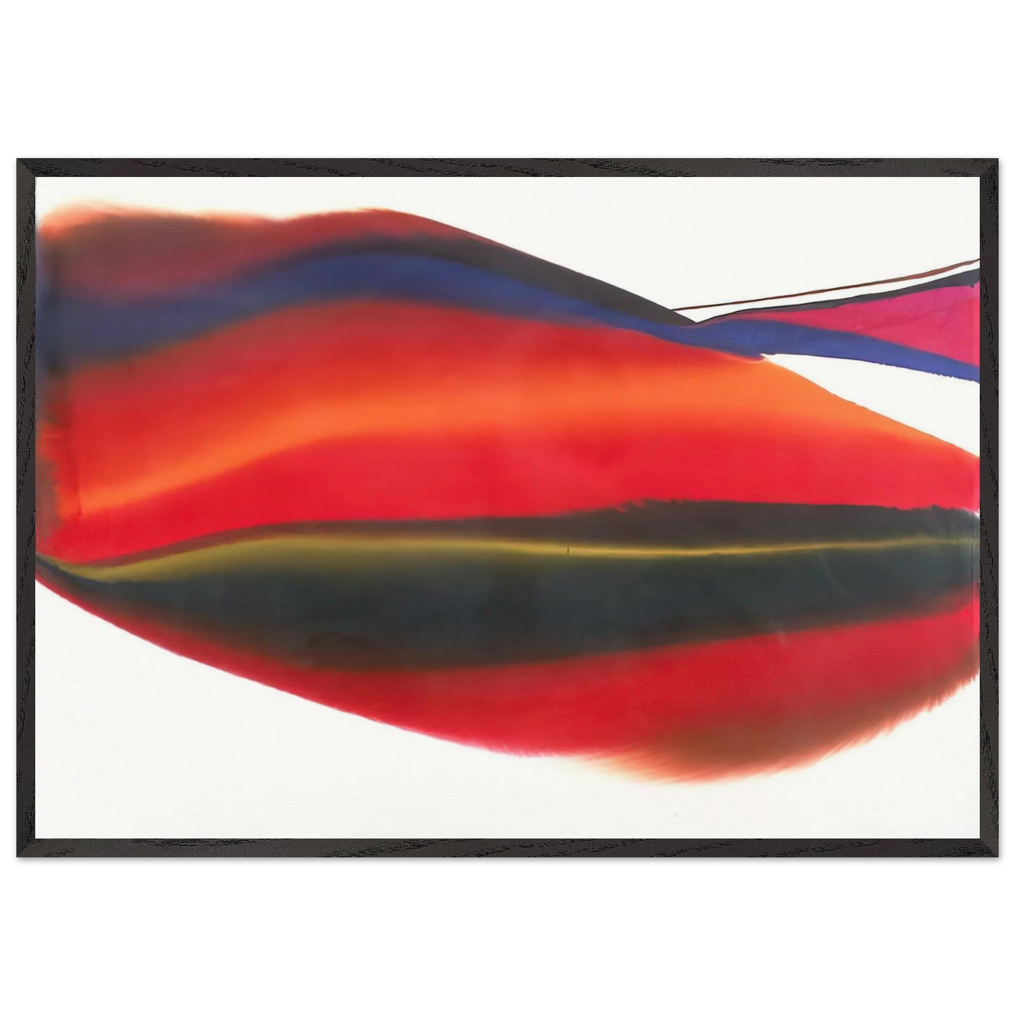 Phenomena Lands End - Paul Jenkins 70x100 cm / 28x40 inches Framed Art Print – Black Wooden Frame