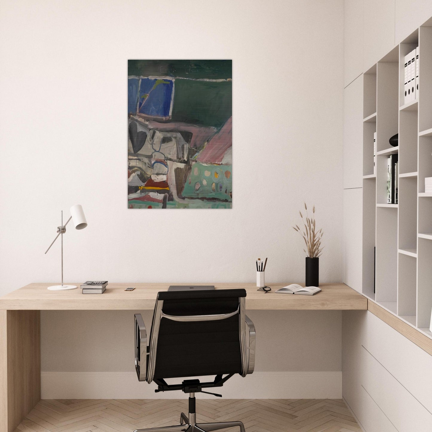 Berkeley #58 - Richard Diebenkorn Brushed Aluminum Print - 70x100 cm / 28x40 inches | Richard Diebenkorn Aluminum Print | Richard Diebenkorn Prints
